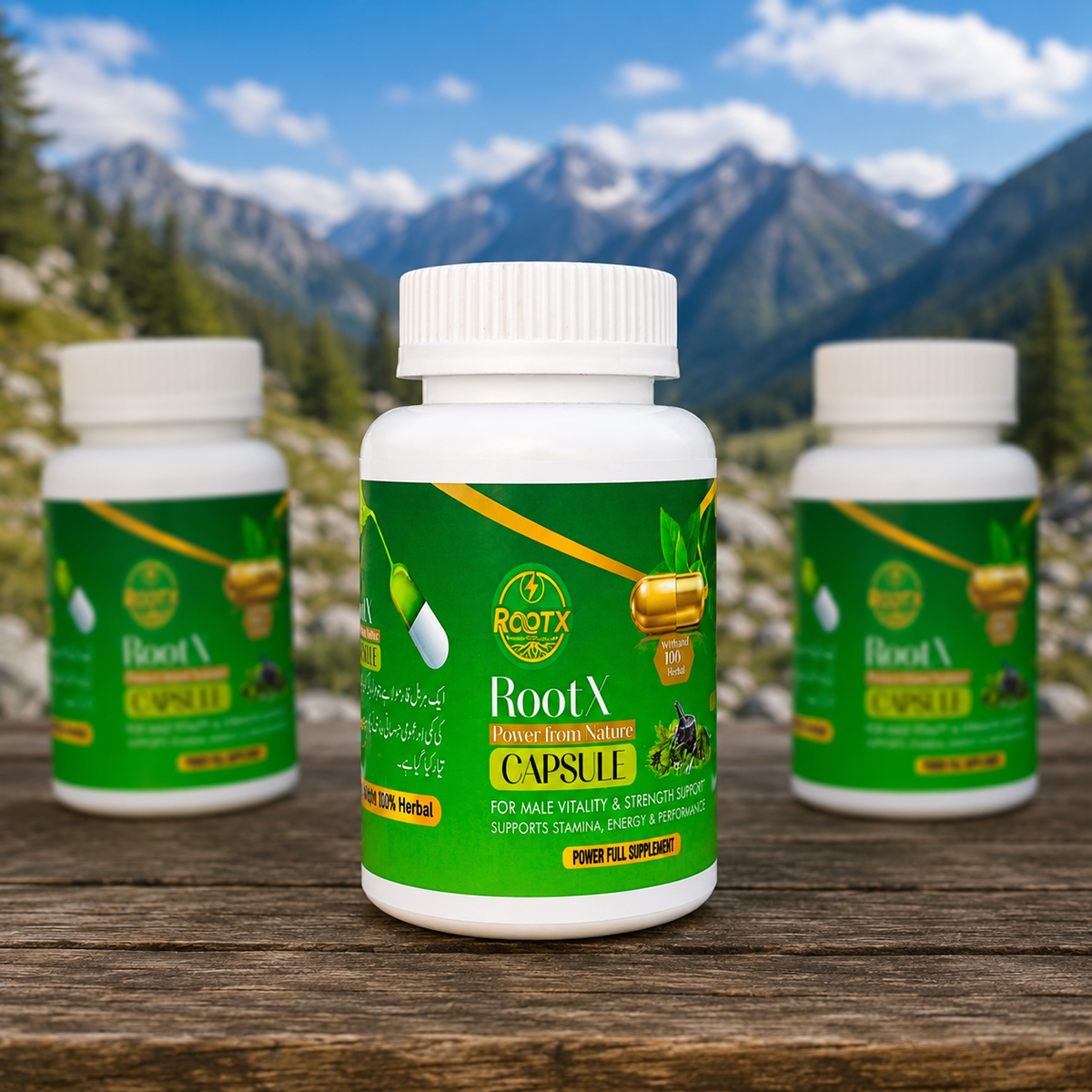 RootX Men’s Capsules Herbal Formula for Energy, Power & Confidence