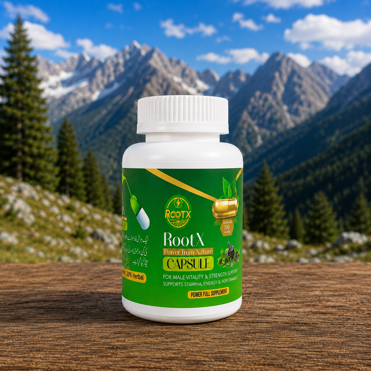 RootX Men’s Capsules Herbal Formula for Energy, Power & Confidence